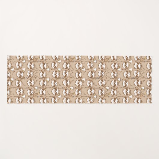 Sleuven en koffie-patroon yogamat (Voorkant (horizontaal))