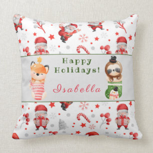 Sleuven en vos Pas tekst en naam aan 20"X20" Kussen