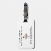 Sleuven met hoge rol bagagelabel (Achterkant verticaal)