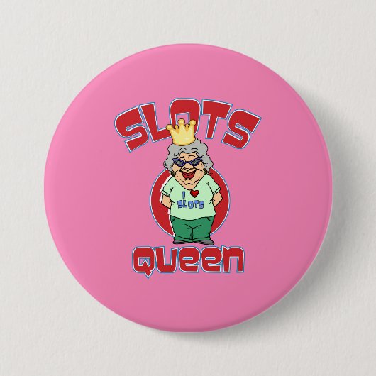 Sleuven Queen - Slot Machine aanpassen Ronde Button 7,6 Cm (Voorkant)