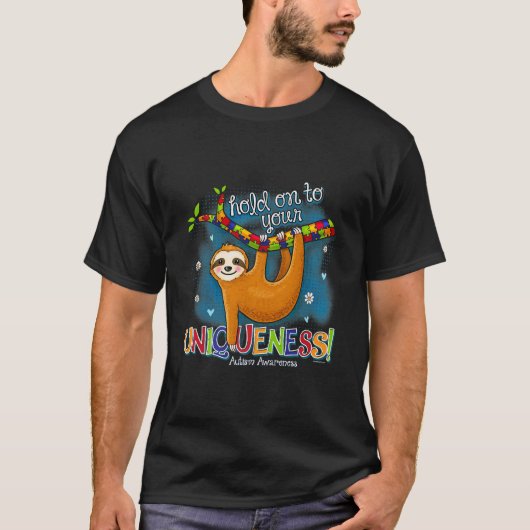 Sleuze autisme-bewustzijn houdt uw unieke karakter t-shirt (Voorkant)