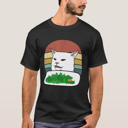 Slib Cat Doesnt Care voor salade T-shirt (Voorkant)