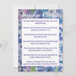 Slib Prayer voor het schoonmaken van de energiefil Kaart