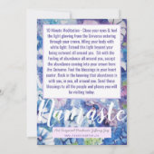 Slib Prayer voor het schoonmaken van de energiefil Kaart (Achterkant)