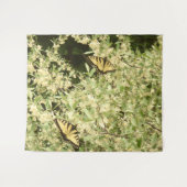 Slib-vlinders op bloeiende struikgewas wandkleed (Voorkant (horizontaal))