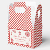 Slice Baby Italiaans Pizza Baby shower Bedankdoosjes (Geopend)