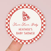 Slice Baby Italiaans Pizza Baby shower Favoriet Ronde Sticker