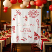Slice Baby Pizza Baby shower Banner Wandkleed