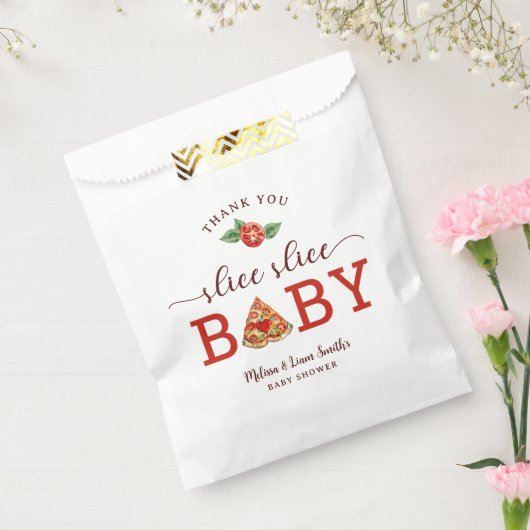 Slice Baby Pizza Baby shower Favorietentas – Leuk Bedankzakje (Gezegeld)