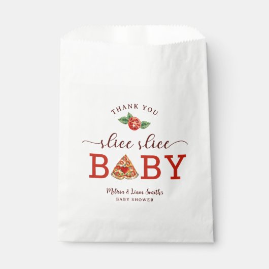 Slice Baby Pizza Baby shower Favorietentas – Leuk Bedankzakje (Voorkant)