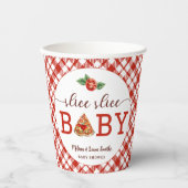 Slice Baby Pizza Baby shower Papieren kopjes – Fu Papieren Bekers (Voorkant)