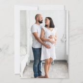 Slice Baby Pizza Couples Foto Baby shower I Kaart (Achterkant)