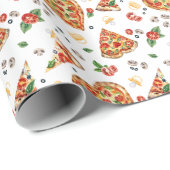 Slice Baby Pizza en Fopspeen Baby shower Wr Cadeaupapier (Rol Hoek)