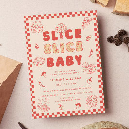 Slice Baby Pizza Hand getrokken Baby shower Kaart