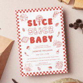 Slice Baby Pizza Hand getrokken Baby shower Kaart