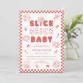 Slice Baby Pizza Hand getrokken Baby shower Kaart (Staand voorkant)