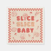 Slice Baby Pizza Hand getrokken Baby shower Servet (Voorkant)