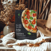 Slice Baby Pizza Moderne Verjaardag Kaart