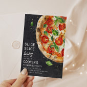 Slice Baby Pizza Moderne Verjaardag Kaart
