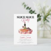 Slice Baby Pizza Party Baby shower Briefkaart (Staand voorkant)