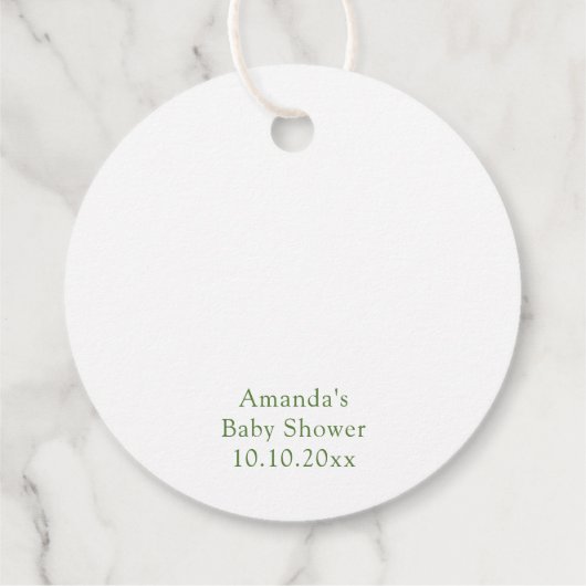 Slice baby Pizza - Pop het! Als ze pop! Bedankjes Labels (Achterkant)