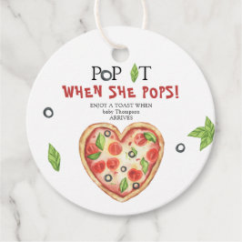 Slice baby Pizza - Pop het! Als ze pop! Bedankjes Labels