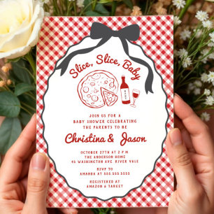 Slice Baby Pizza Shower Kaart