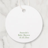 Slice baby Pizza - waterverf baby shower Bedankjes Labels (Achterkant)