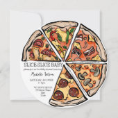 Slice Baby Rustic Pizza Genderneutraal Kaart (Voorkant)