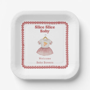 Slice Baby shower Pizza Dress Papieren Bordje