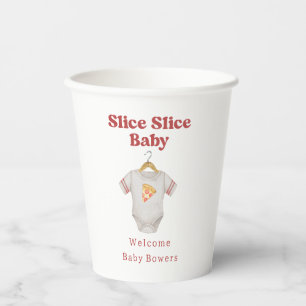 Slice Baby shower Pizza Neutral Bodysuit Papieren Bekers