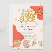 Slice Baby Slice Pizza Tijd 1e Verjaardag Kaart (Voorkant)