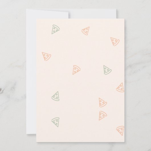 Slice Baby Slice Pizza Tijd 1e Verjaardag Kaart (Achterkant)