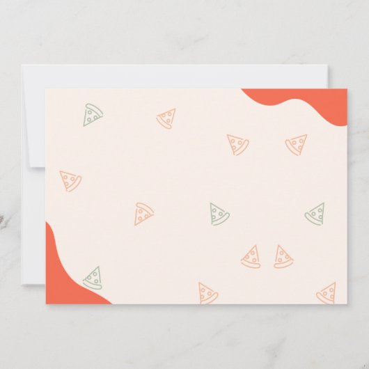 Slice Baby Slice Pizza Tijd Baby Dank u kaart (Achterkant)