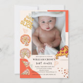 Slice Baby Slice Pizza Tijd Baby shower Kaart (Voorkant)