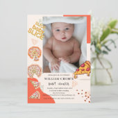 Slice Baby Slice Pizza Tijd Baby shower Kaart (Staand voorkant)
