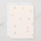 Slice Baby Slice Pizza Tijd Baby shower Kaart (Achterkant)