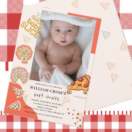 Slice Baby Slice Pizza Tijd Baby shower Kaart