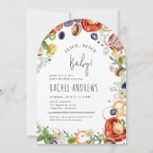 Slice Baby Trendy Pizza Party Baby shower Kaart (Voorkant)