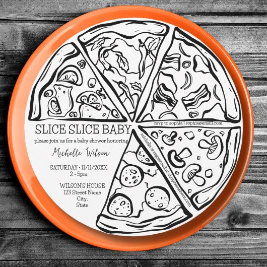 Slice Baby Unieke hand getekend grillig Kaart