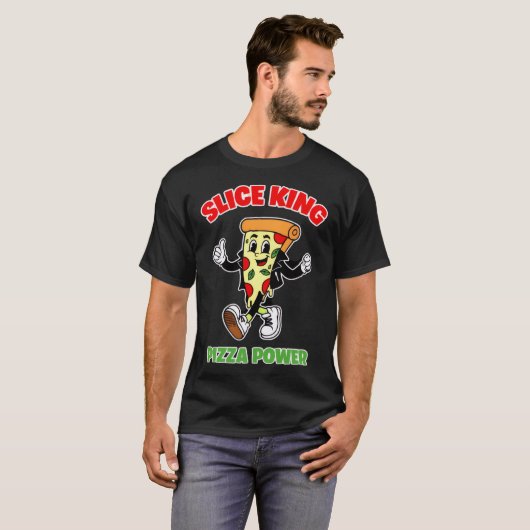 SLICE DE PIZZA CAMINANDO T-SHIRT (Voorkant volledig)