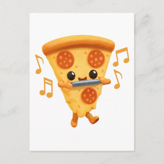 Slice Een mondharmonica spelen Briefkaart (Voorkant)