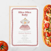 Slice Girl Baby shower Pizza Dress Kaart