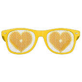 Slice Heart Shaped Oranje - Fun Party Shades Retro Zonnebril (Voorkant)