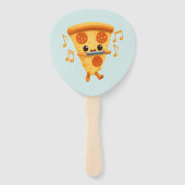 Slice Het spelen van een Harmonica Schattige Handwaaier (Achterkant)