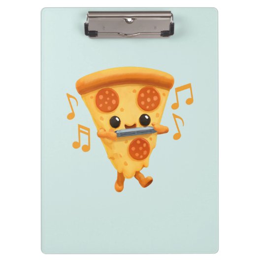 Slice Het spelen van een Harmonica Schattige Klembord (Voorkant)