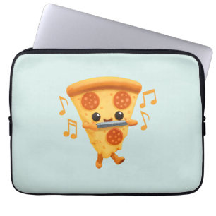 Slice Het spelen van een Harmonica Schattige Laptop Sleeve