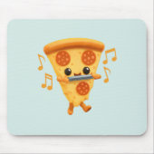 Slice Het spelen van een Harmonica Schattige Muismat (Voorkant)