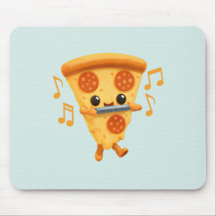 Slice Het spelen van een Harmonica Schattige Muismat