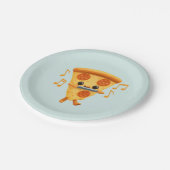 Slice Het spelen van een Harmonica Schattige Papieren Bordje (Gekanteld)